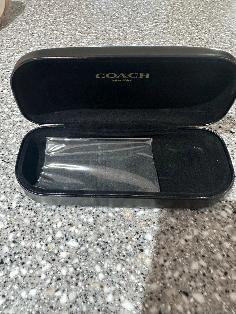 Coach Black Leather Glasses Case